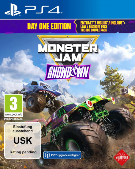 Monster Jam™ Showdown Day One Edition (deutsch spielbar) (AT PEGI) (PS4) inkl. PS5 Upgrade / Law & Disorder - The Odd Couple Pack